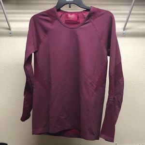 Burgundy Athleta fitted Long Sleeve